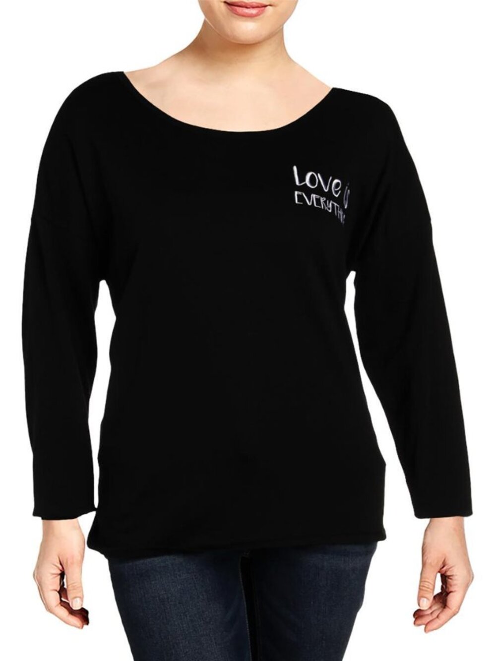 Ideology Women Plus Size Graphic Cross Back Top